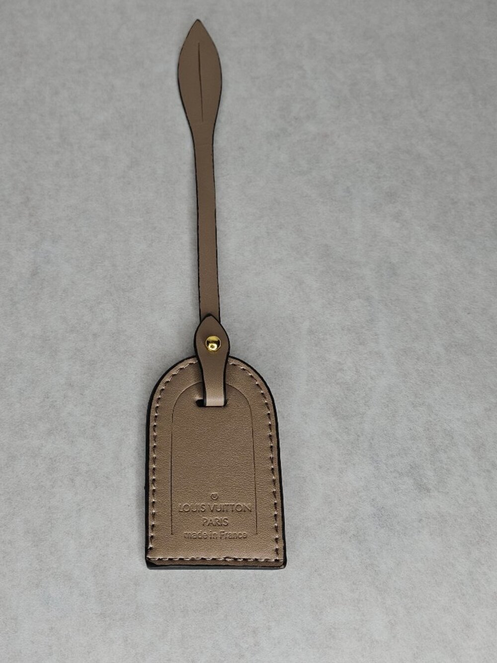 Louis Vuitton Beige Tan Taupe Luggage Tag Nametag